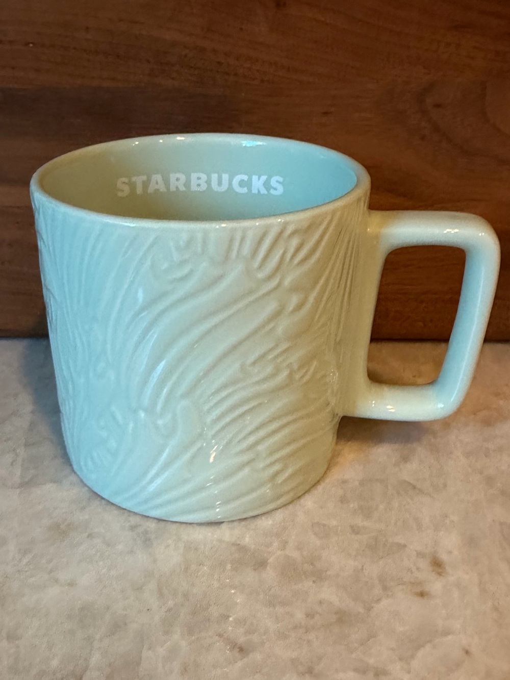 Starbucks light green coffee mug 14oz 2022